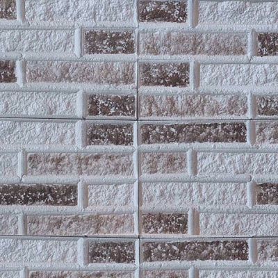 Плитка гипсовая прямая Gipsanit под кирпич белая с коричневым 0,8 кв.м 