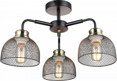 Люстра стельова Altalusse 3x40 Вт E27 чорний/антична бронза INL-6144C-03