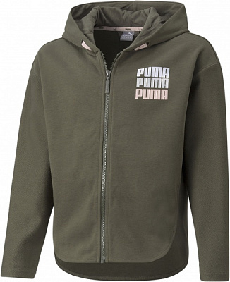 Джемпер Puma Alpha Full-Zip Jacket 58923844 р. 116 хакі