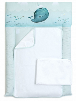 Пеленальный матрасик Menthol whale Baby Veres 50х70 см