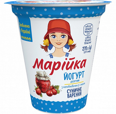 Йогурт Десертний зі смаком Суничного Варення
