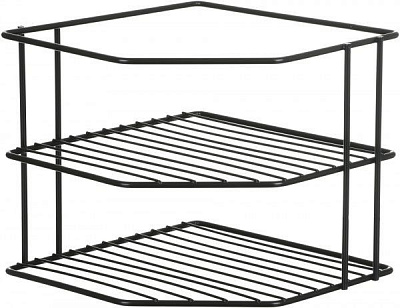 Полка угловая 198x232x238 мм черный