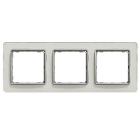 Рамка трехместная Schneider Electric Sedna Elements универсальная белое стекло SDD360803