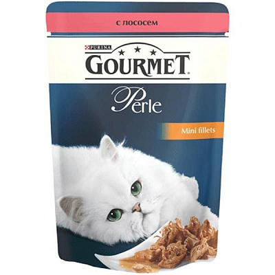Корм Purina Gourmet Perle кусочки с лососем 85 г 