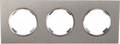 Рамка трехместная HausMark Bela матовый хром SNG-FRM.RD20G3-MC