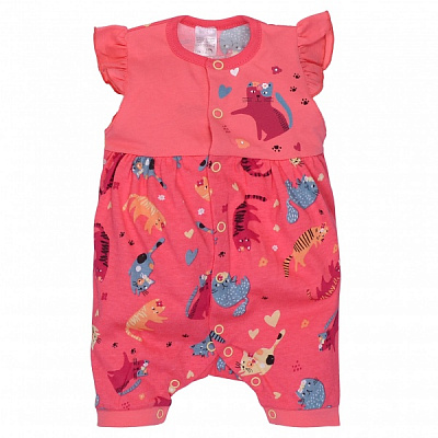 Полукомбинезон для девочки Татошка р.62 коралловый 1601361вкт 