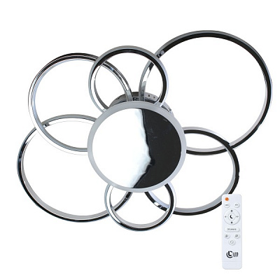 Світильник світлодіодний LED CONCEPT Sutton R 6 з пультом ДК 140 Вт хром 2800-6000-RGB К