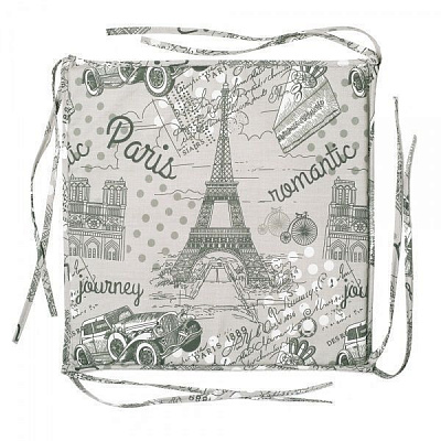 Подушка на стілець на табурет 35х35х2 Париж