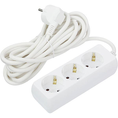 Подовжувач UP! (Underprice) із заземленням 3 гн. білий 5 м G03M-CT7-5m