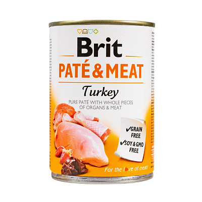 Консерва для собак для всех пород Brit Care Pate&Meat индейка 400 г