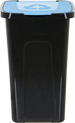 Контейнер для сміття Keeeper 365x370x555 мм 50 л чорний із синім 905667