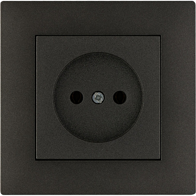 Розетка без заземлення Makel Rizz IP20 димчастий 88050022