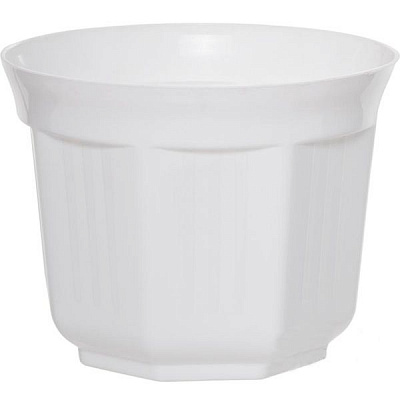 Горшок цветочный Тарлев Октава 20 см белый