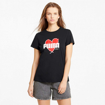 Футболка Puma HEART TEE 58789701 р.M чорний