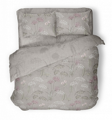 Комплект постельного белья Meadow семейный серый с рисунком UP! (Underprice) 