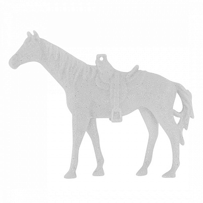 Прикраса новорічна MIS LT Кінь 10 см білий