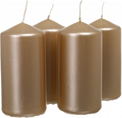 Набор свечей золотых 4 шт.