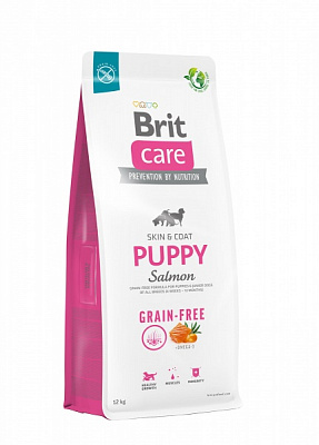 Корм сухой беззерновой для всех пород Brit Care Grain-free Puppy с лососем 12 кг