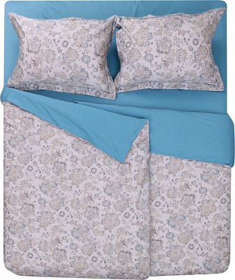 Комплект постільної білизни Aveiro сімейний блакитний із малюнком Lameirinho