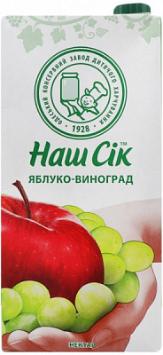 Нектар Наш Сік яблоко-виноград 1,93л 