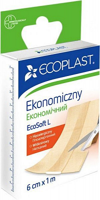 Лейкопластырь ECOPLAST экономичный EcoSoft L 6 см 1 м нестерильные