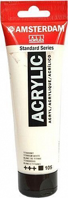 Краска акриловая белила титановые 105 20 мл Amsterdam Standart Royal Talens