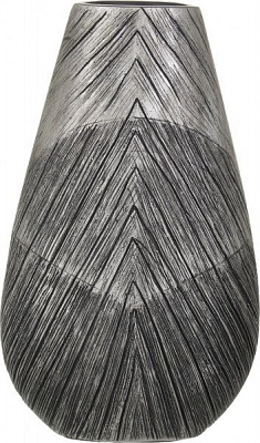 Ваза полирезиновая серая Metalic 16х7,5х26 см