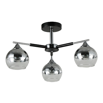 Люстра Miorro Imperia 450x450x250 мм 3x40 Вт E27 черный хром 51-311-168