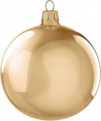 Шар стеклянный d80 однотонный светло-медный