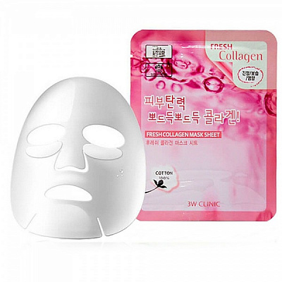 Маска для обличчя 3W Clinic тканева з колагеном Fresh Collagen 23 г