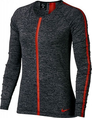 Футболка Nike W NP HPRCL TOP LS HEATHER 889631-011 XS черный