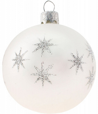 Куля новорічна d 60 мм білий 7008 Н