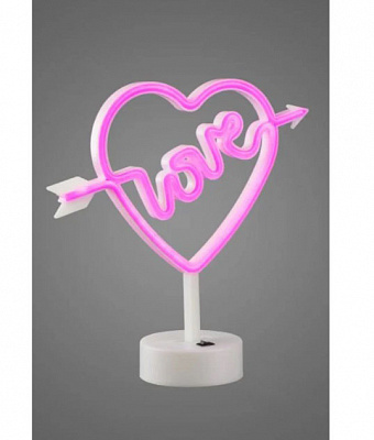 Настольная лампа Luna Neo Love 1x1,7 Вт без цоколя розовый