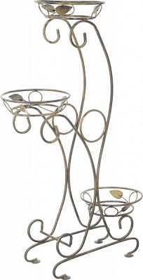 Подставка для цветов Волна 3 112х28x51 см коричневый 