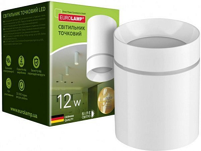 Светильник точечный Eurolamp Тубус New LED 12 Вт 4000 К белый 