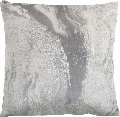 Подушка KM Мрамор 100% полиэстер 45x45 см светло-серый 