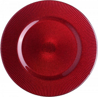 Блюдо Glimmer 33 см красное 