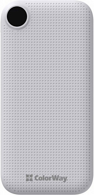 Зовнішній акумулятор (Powerbank) ColorWay LCD USB QC3.0 + USB-C PD 22.5W 10000 mAh white (CW-PB100LPI3WT-PDD)