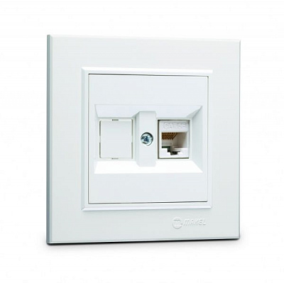 Розетка комп’ютерна подвійна Makel Karea PC RG-45 САТ 5e білий 56001035