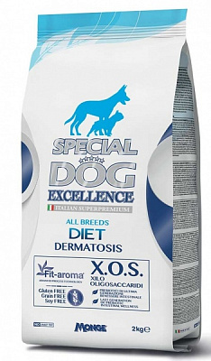 Корм сухой для взрослых собак для всех пород SPECIAL DOG EXCELLENCE All breeds Dermatosis 2 кг