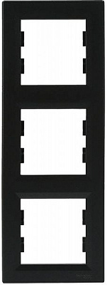 Рамка тримісна Schneider Electric Asfora вертикальна антрацит EPH5810371