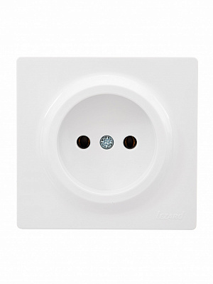 Розетка бытовая без заземления Lezard LETO IP20 белый 752-0200-121B