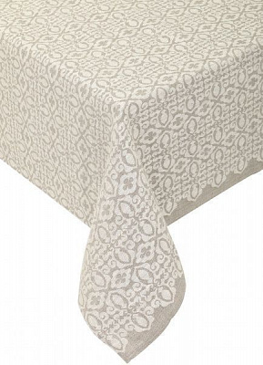 Скатерть жаккардовая 110x140 см серый Галерея льна 