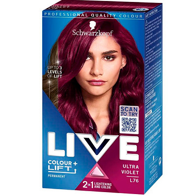 Краска для волос LIVE Color+Lift L76 Шокирующий фиолетовый