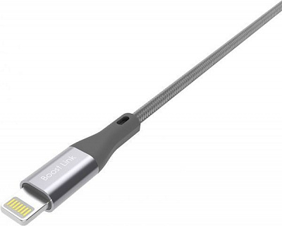 Кабель Silicon Power USB – Apple Lightning 1 м серый (LK30AL Gray/Nylon) 