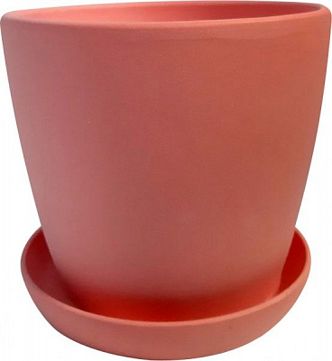 Горщик керамічний Сонет ангоб круглий 3л рожевий