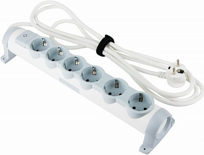 Удлинитель Legrand Comfort с заземлением 6 гн. серый 3 м 694637 