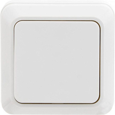 Выключатель одноклавишный Underprice IP20 без подсветки белый BD-SWP.MZ20G1W1-WH