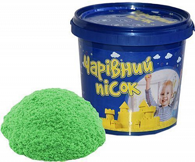 Набор для творчества Strateg Волшебный песок зелёный 0,5 кг