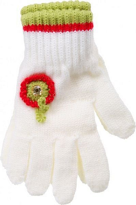 Варежки ДАЙС Flower р.5 белый 13830200 